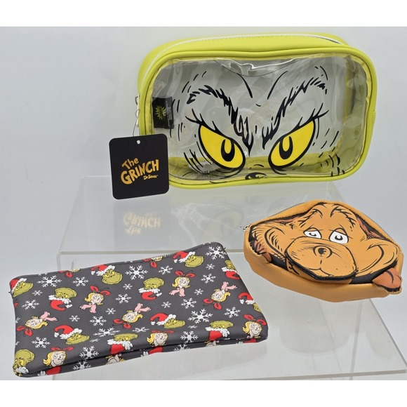 Bioworld‎ Dr. Seuss Grinch Travel Cosmetic Bags - Set of 3 - Picture 2 of 11